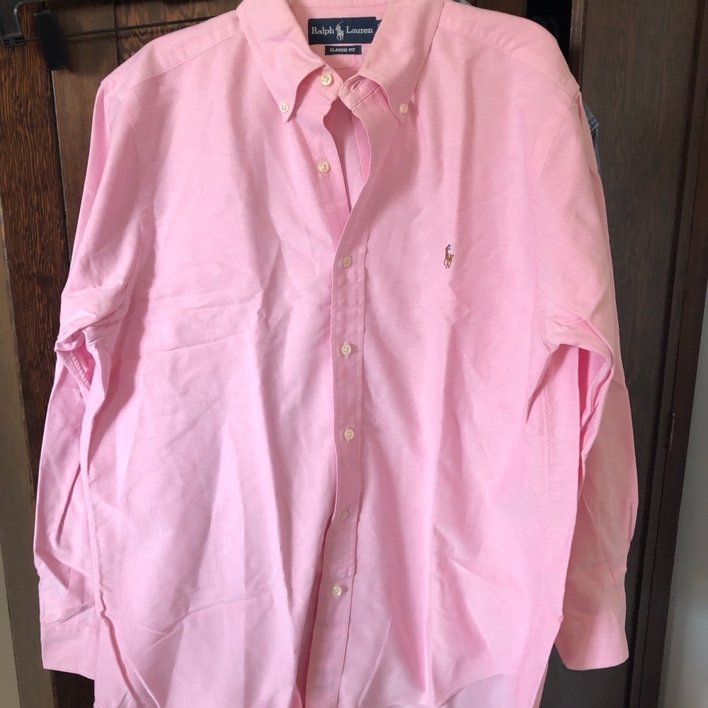 Ralph Lauren Light Pink Button-Down Oxford Shirt